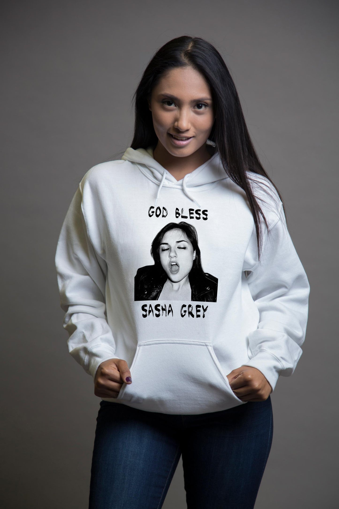 God Bless Sasha Grey Hoodie White, God Bless Sasha Grey Hoodie, God Bless Sasha Grey, God Bless Sasha Gray, White God Bless Sasha Grey Hoodie, Sasha Grey Collection