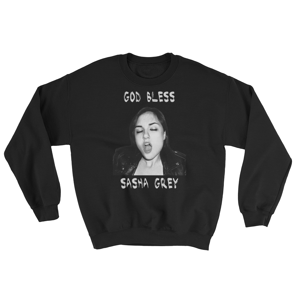 God Bless Sasha Grey Sweatshirt Black, God Bless Sasha Grey Sweatshirt, God Bless Sasha Grey, God Bless Sasha Gray, Black God Bless Sasha Grey Sweatshirt, Sasha Grey Collection, Sasha Grey Sweatshirt