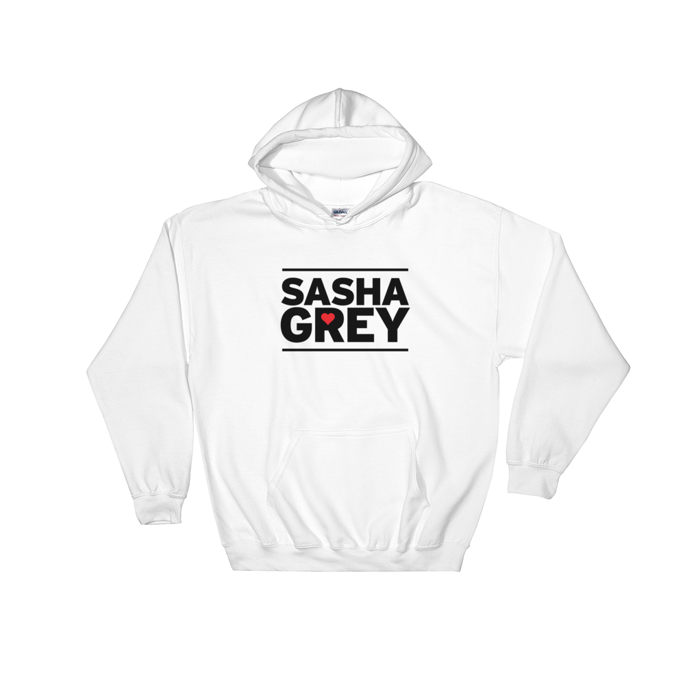 Sasha Grey Heart Hoodie White, Sasha Grey Heart Hoodie, White Sasha Grey Heart Hoodie, Sasha Grey Heart, Sasha Grey Collection, Sasha Grey Hoodie, I Heart Sasha Grey