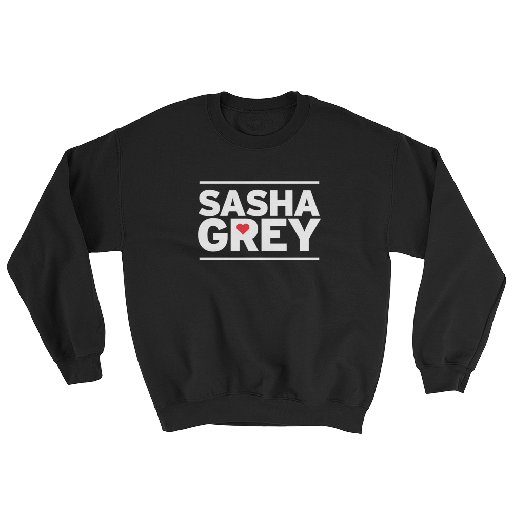 Sasha Grey Heart Sweatshirt Black, Sasha Grey Heart Sweatshirt, Black Sasha Grey Heart Sweatshirt, Sasha Grey Heart, Sasha Grey Collection, Sasha Grey Sweatshirt, I Heart Sasha Grey