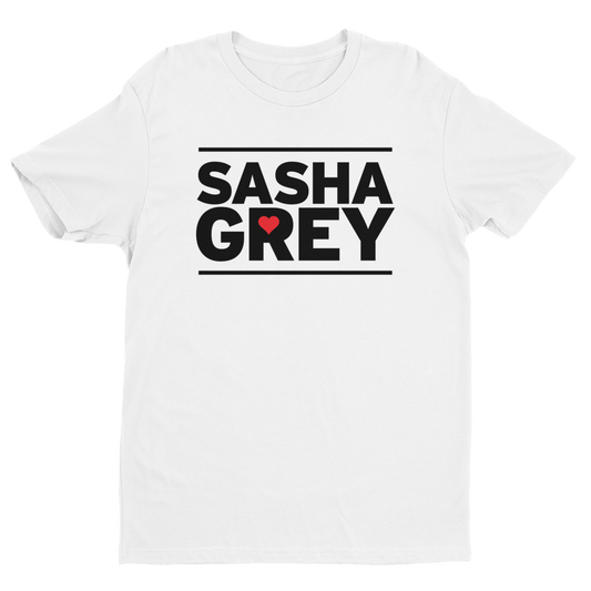 Sasha Grey Heart Tshirt White, Sasha Grey Heart Tshirt, White Sasha Grey Heart Tshirt, Sasha Grey Heart, Sasha Grey Collection, Sasha Grey Tshirt, I Heart Sasha Grey