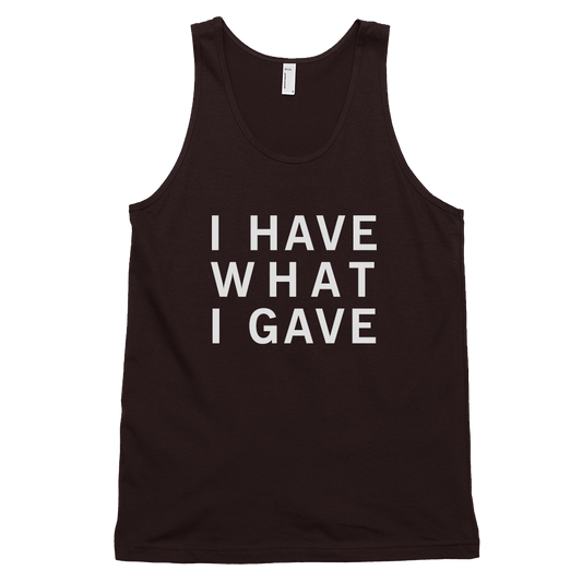 Black I Have What I Gave Tanktop, I Have What I Gave Tanktop Black, Sasha I Have, Sasha Grey I Have, Sasha Grey I Have What I Gave,  Sasha Grey Collection