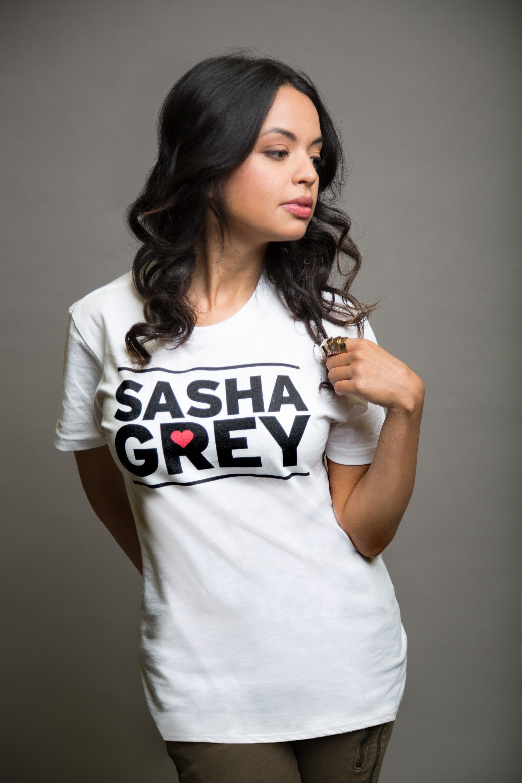Sasha Grey Heart Tshirt White, Sasha Grey Heart Tshirt, White Sasha Grey Heart Tshirt, Sasha Grey Heart, Sasha Grey Collection, Sasha Grey Tshirt, I Heart Sasha Grey