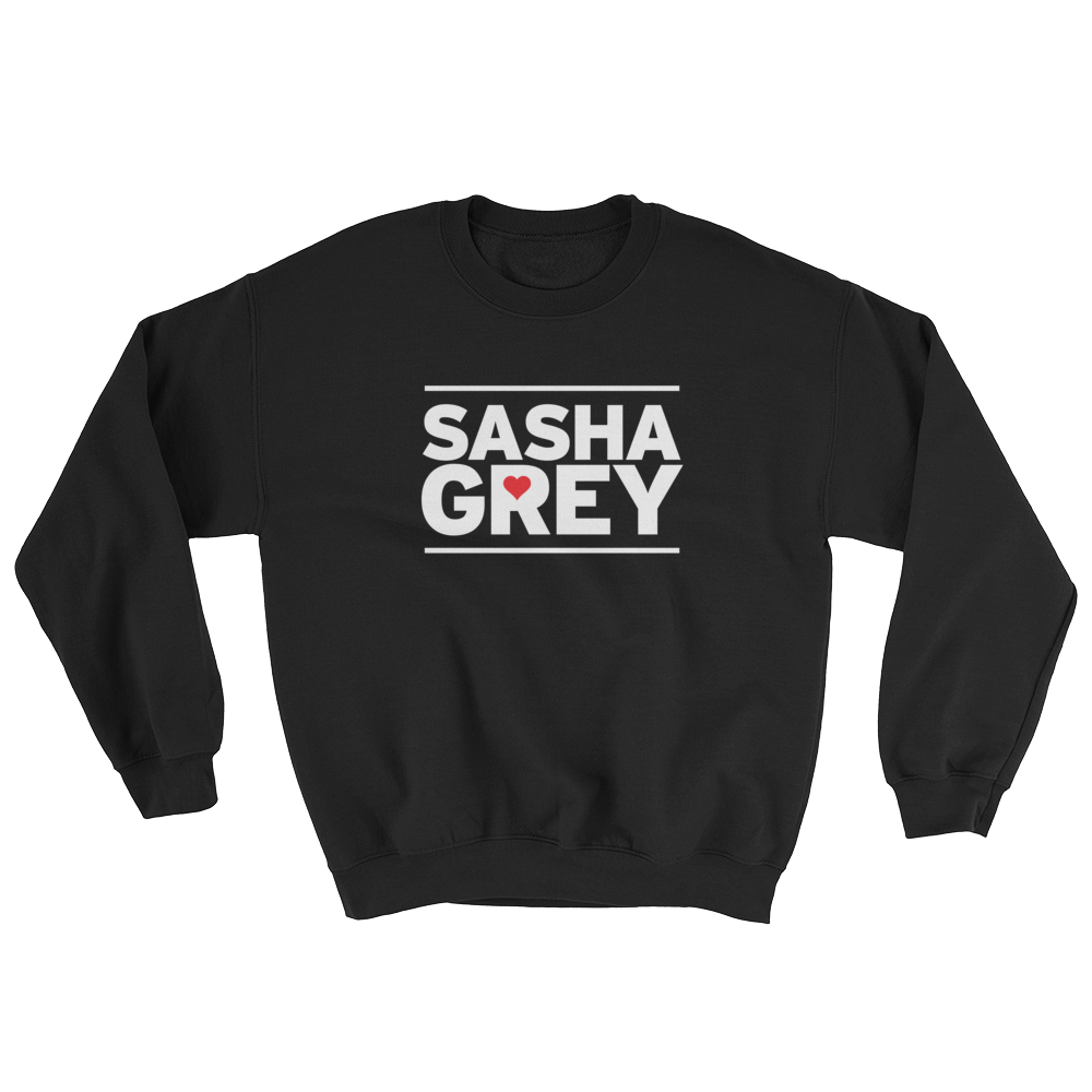 Sasha Grey Heart Sweatshirt Black, Sasha Grey Heart Sweatshirt, Black Sasha Grey Heart Sweatshirt, Sasha Grey Heart, Sasha Grey Collection, Sasha Grey Sweatshirt, I Heart Sasha Grey  
