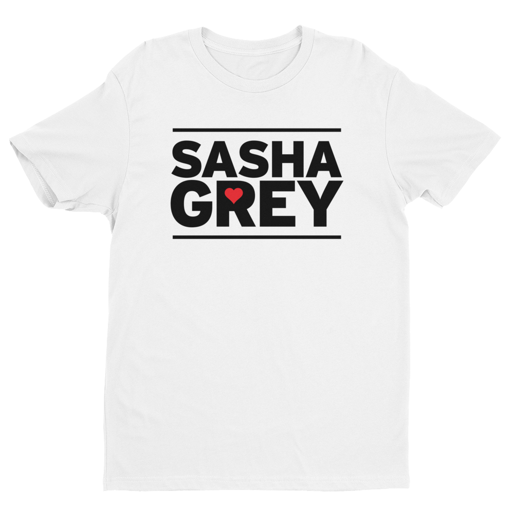 Sasha Grey Heart Tshirt White, Sasha Grey Heart Tshirt, White Sasha Grey Heart Tshirt, Sasha Grey Heart, Sasha Grey Collection, Sasha Grey Tshirt, I Heart Sasha Grey