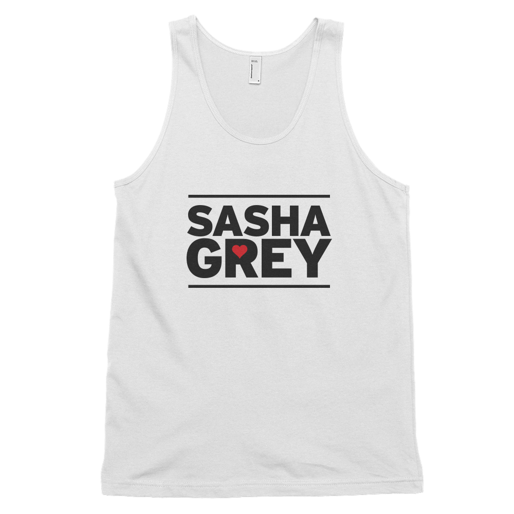 Sasha Grey Heart Tanktop White, Sasha Grey Heart Tanktop, White Sasha Grey Heart Tanktop, Sasha Grey Heart, Sasha Grey Collection, Sasha Grey Tanktop, Tanktop Sasha Grey