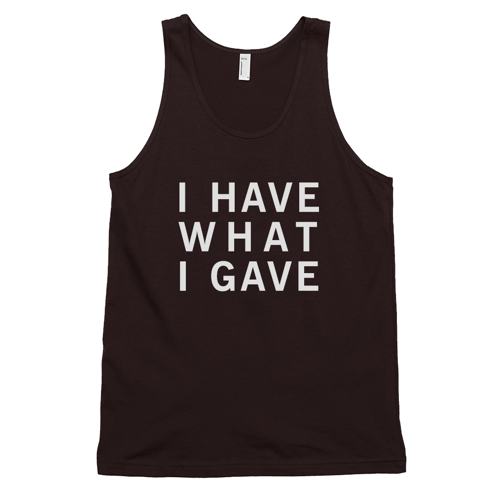 Black I Have What I Gave Tanktop, I Have What I Gave Tanktop Black, Sasha I Have, Sasha Grey I Have, Sasha Grey I Have What I Gave,  Sasha Grey Collection